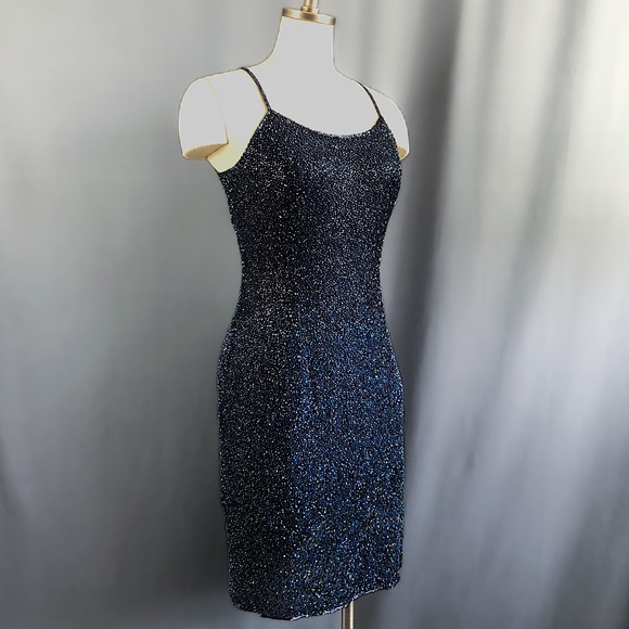 Vintage Beaded Papéll Boutique Cocktail Dress - Picture 1 of 8